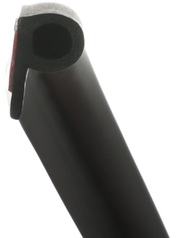 Уплотнитель двери в автомобиль, q-образный, самоклеящийся, 5 м, черный