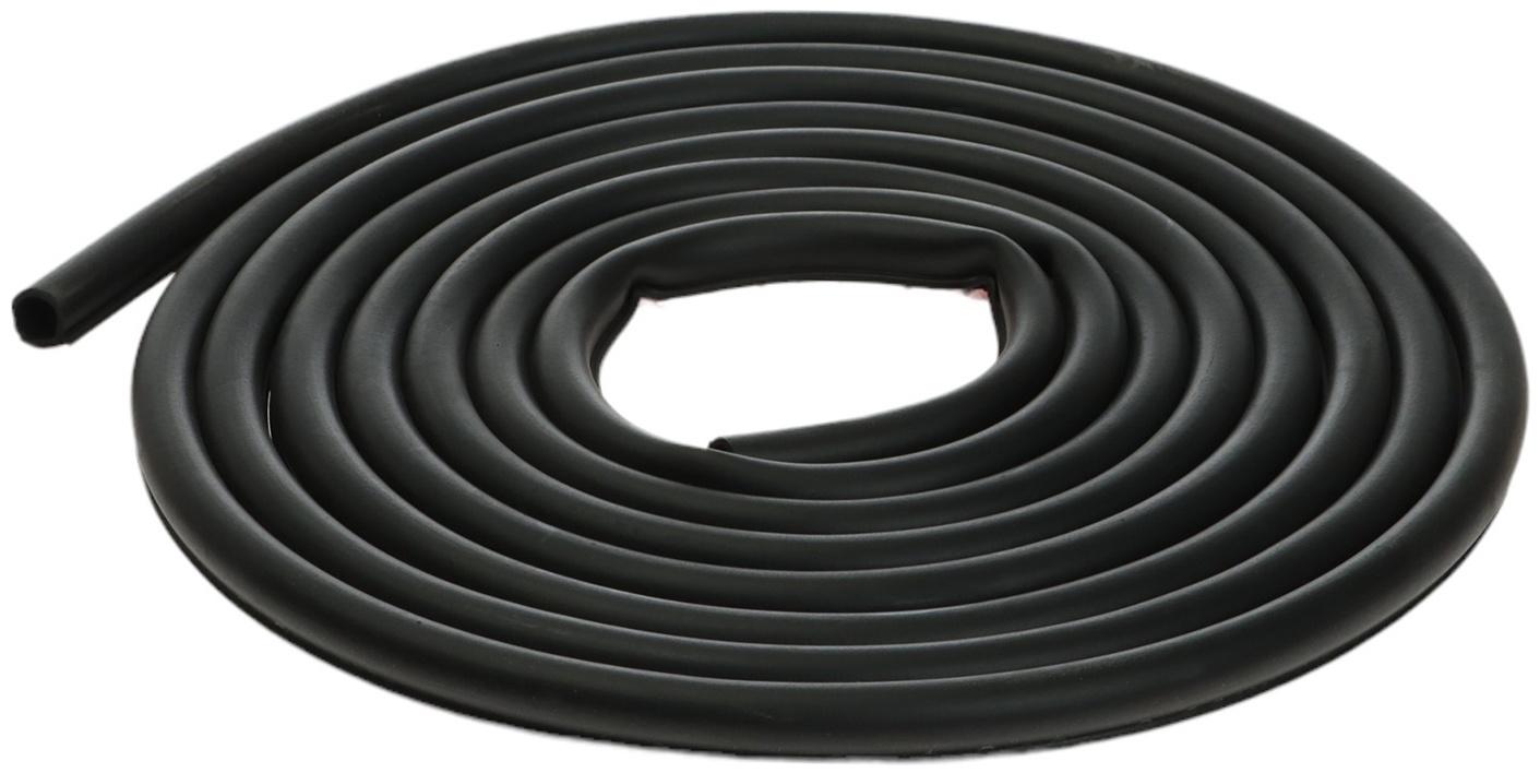 Уплотнитель двери в автомобиль, О-образный, 15×15 мм, самоклеящийся, 5 м, черный