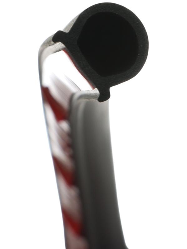 Уплотнитель двери в автомобиль, О-образный, 15×15 мм, самоклеящийся, 5 м, черный