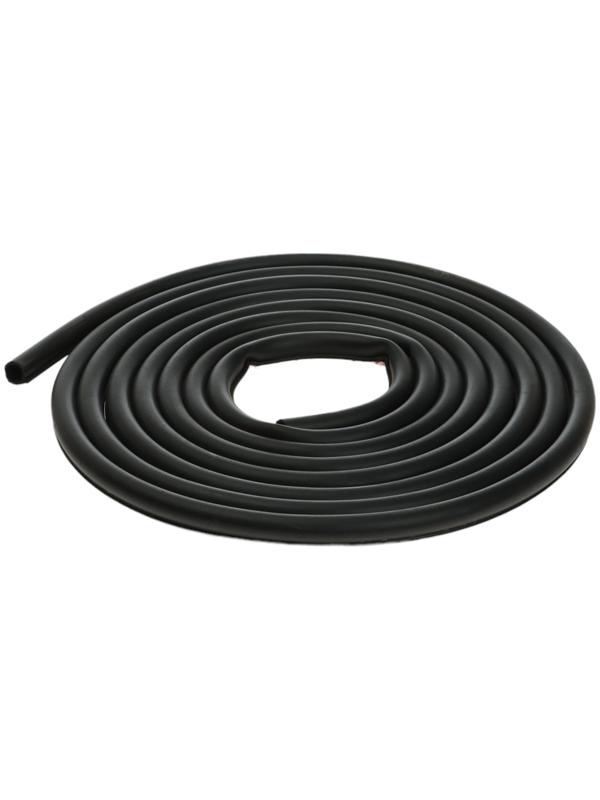 Уплотнитель двери в автомобиль, О-образный, 15×15 мм, самоклеящийся, 5 м, черный