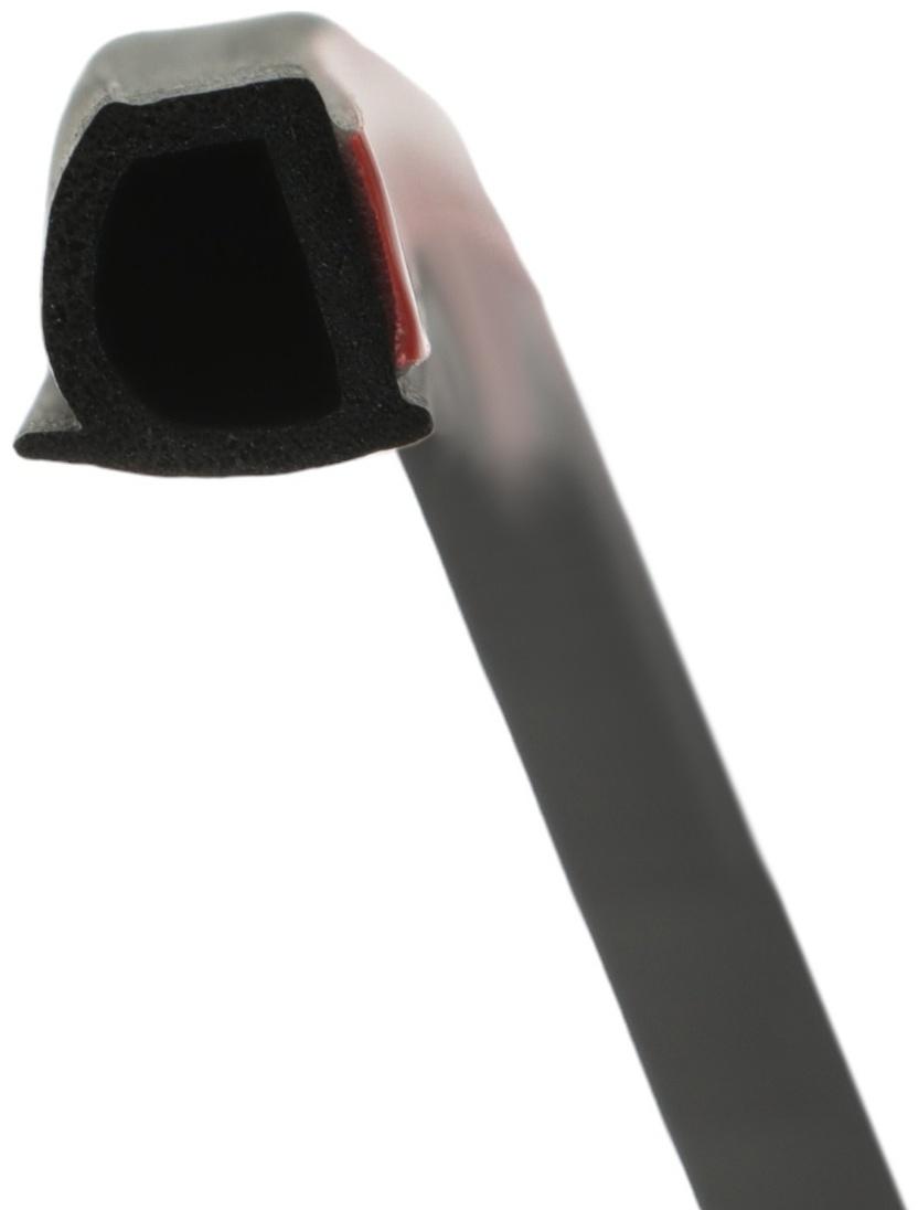 Уплотнитель двери в автомобиль, самоклеящийся, 1 м, черный, набор 2 шт