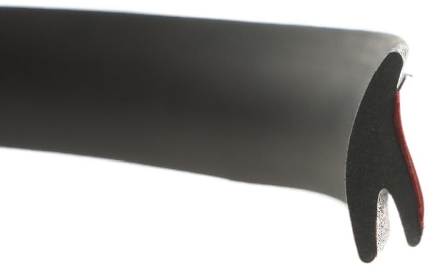 Уплотнитель двери в автомобиль, Y-образный, самоклеящийся, 5 м, черный