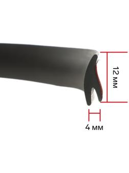 Уплотнитель двери в автомобиль, Y-образный, самоклеящийся, 5 м, черный