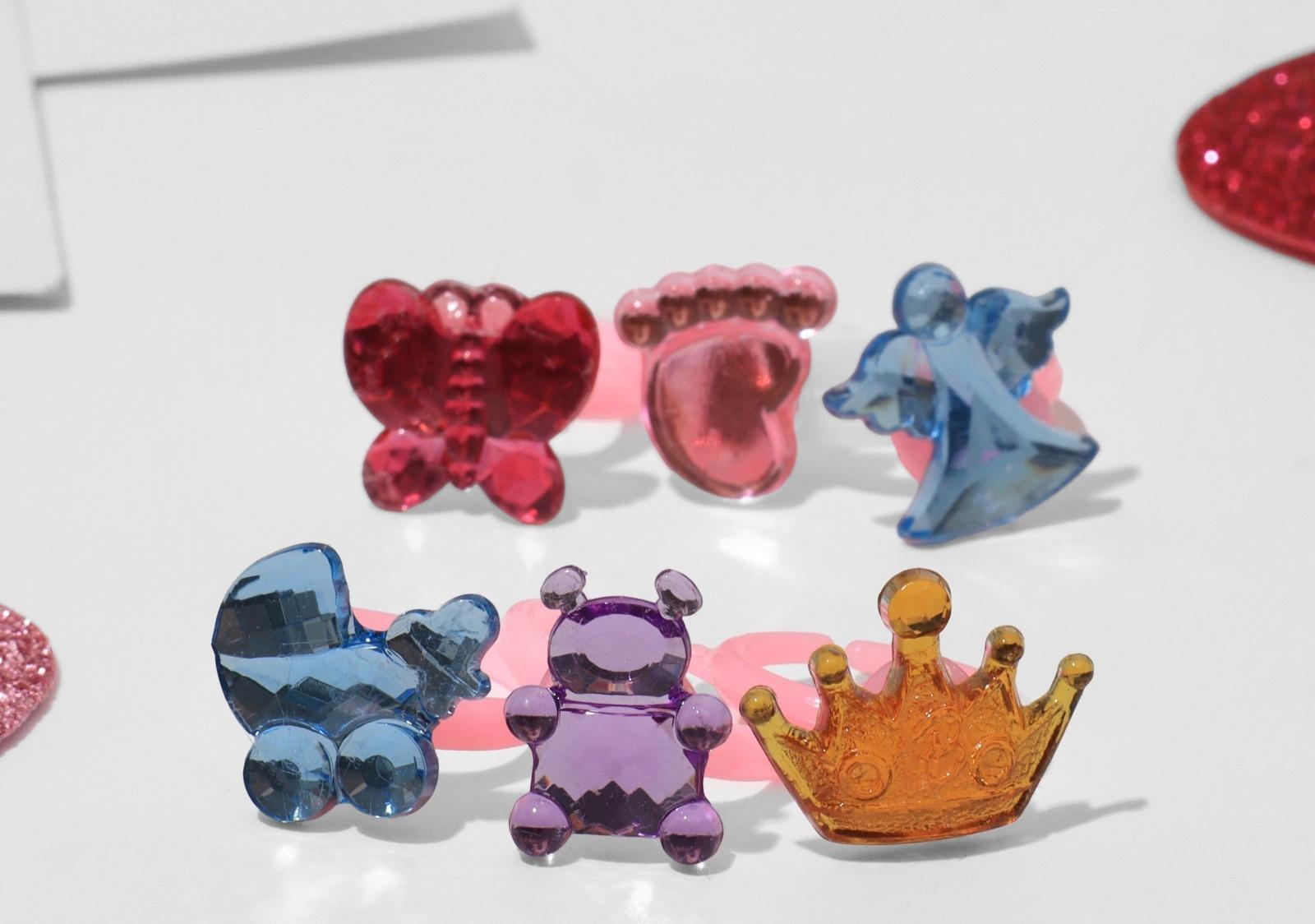 Кольца детские Выбражулька «Воображение», набор 12 шт. форма МИКС, МИКС, безразмерное