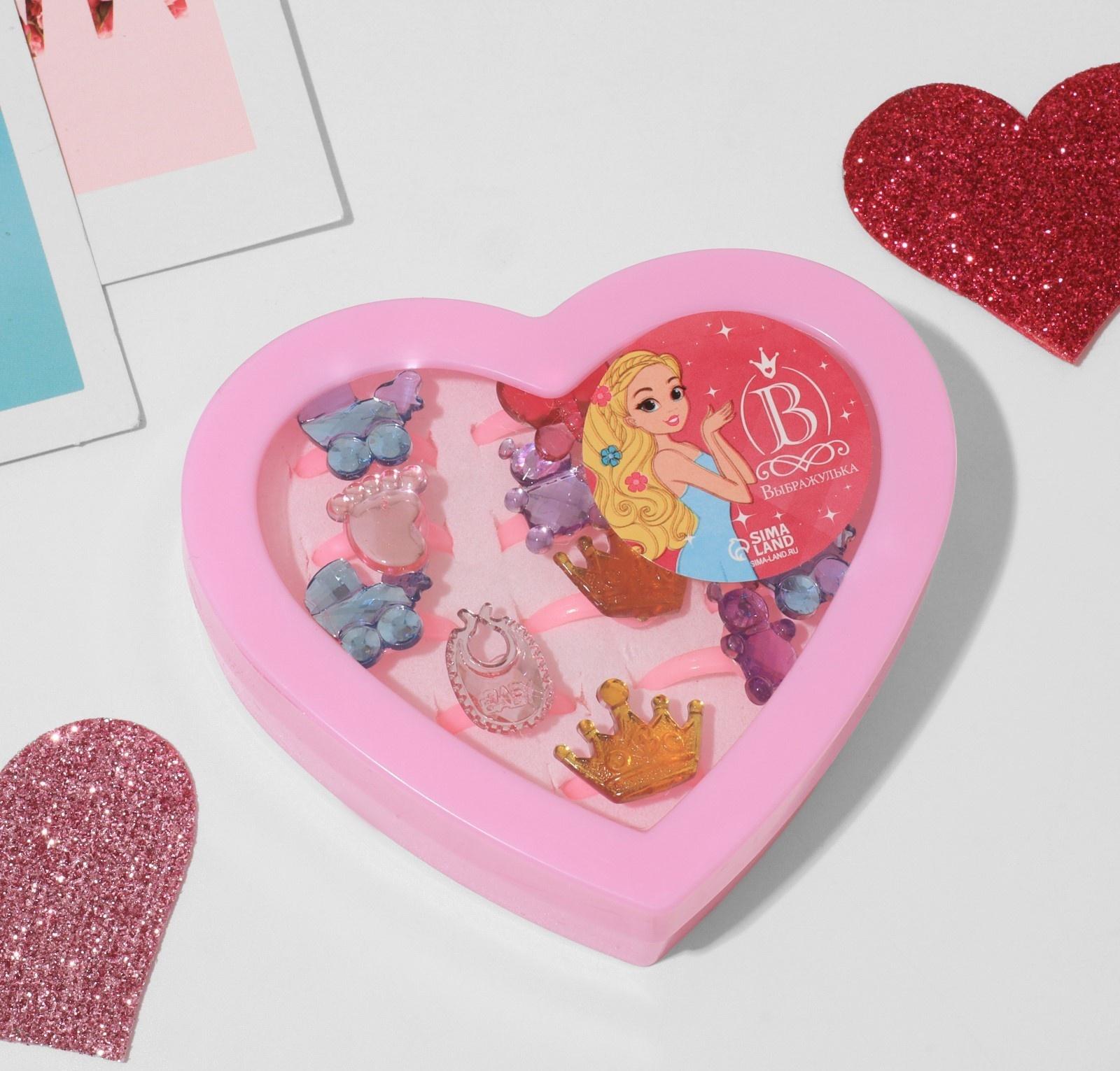 Кольца детские Выбражулька «Воображение», набор 12 шт. форма МИКС, МИКС, безразмерное