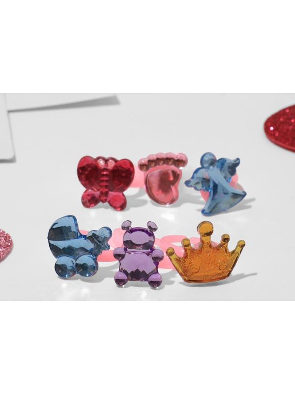 Кольца детские Выбражулька «Воображение», набор 12 шт. форма МИКС, МИКС, безразмерное