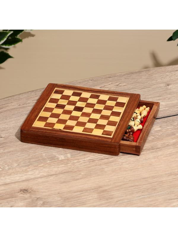 Шахматы магнитные 20,5х20,5х3,5 см, дерево шишам