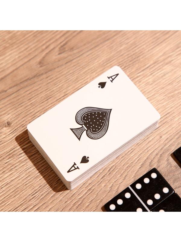 Игра настольная 3в1 (домино + кубики + карты) полирезин, МДФ