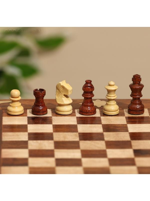 Шахматы складные, доска 20х20 см, дерево шишам