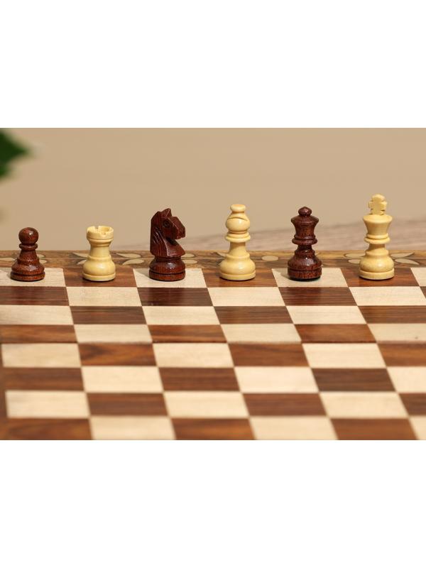 Шахматы складные, доска 25х25 см, дерево шишам