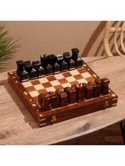 Шахматы складные, доска 35х35 см, дерево шишам