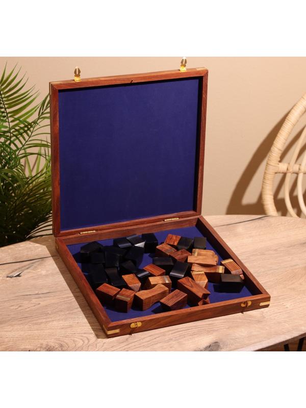 Шахматы складные, доска 35х35 см, дерево шишам