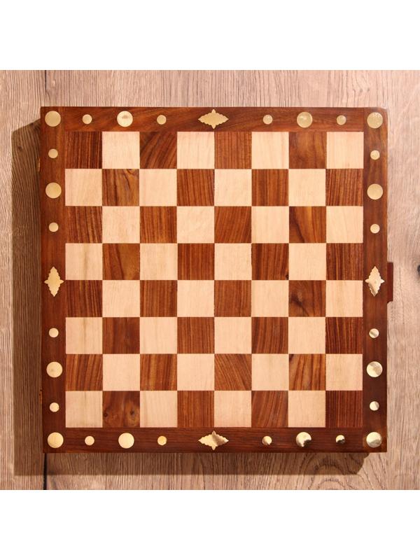 Шахматы складные, доска 35х35 см, дерево шишам