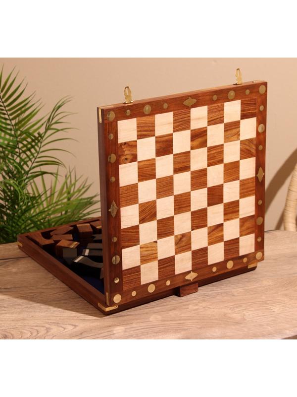 Шахматы складные, доска 35х35 см, дерево шишам