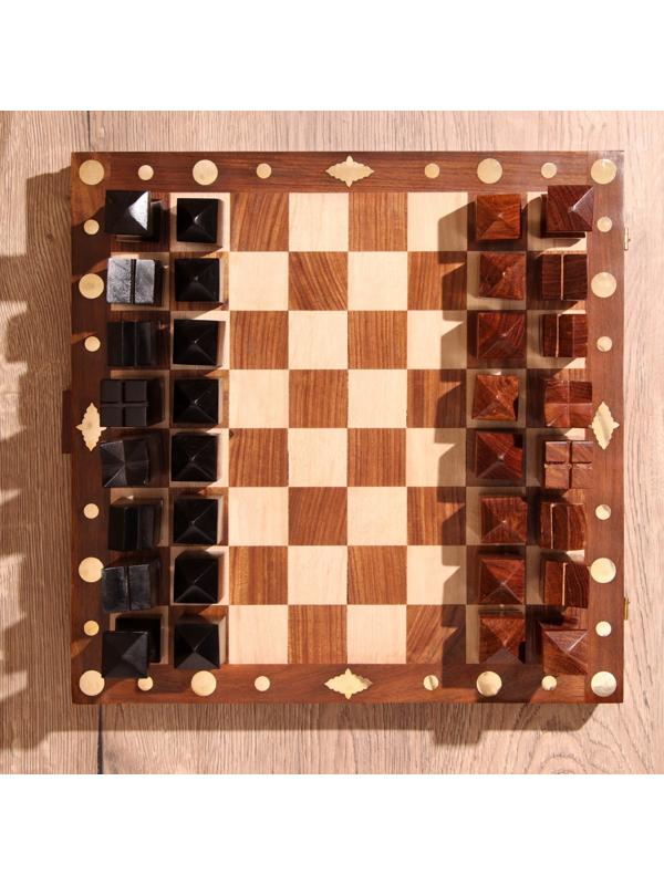 Шахматы складные, доска 35х35 см, дерево шишам
