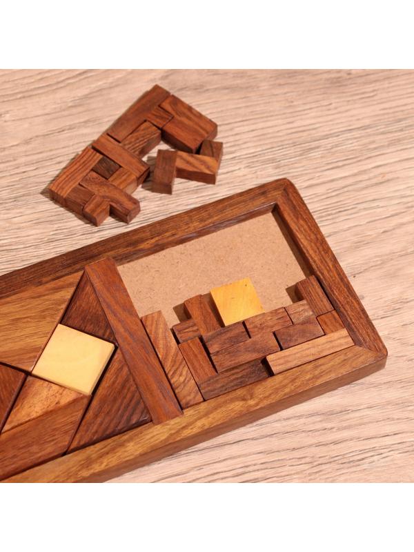 Игра настольная головоломка 3в1 28,5х10,5х1 см, дерево шишам