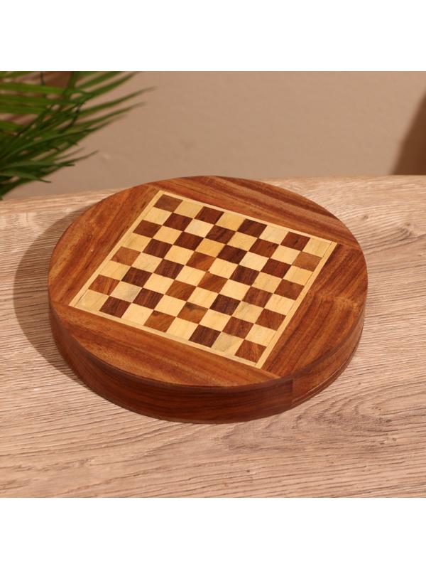 Шахматы магнитные 20,5х20,5х3,5 см, дерево шишам