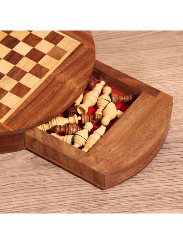 Шахматы магнитные 20,5х20,5х3,5 см, дерево шишам