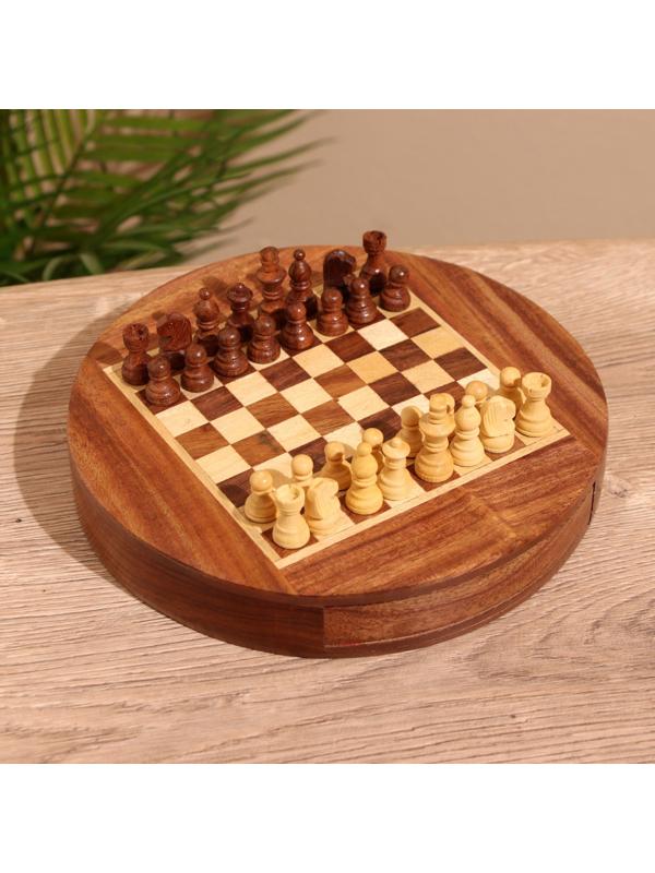 Шахматы магнитные 20,5х20,5х3,5 см, дерево шишам