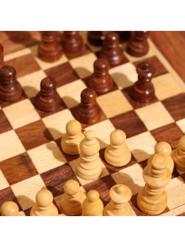 Шахматы магнитные 20,5х20,5х3,5 см, дерево шишам