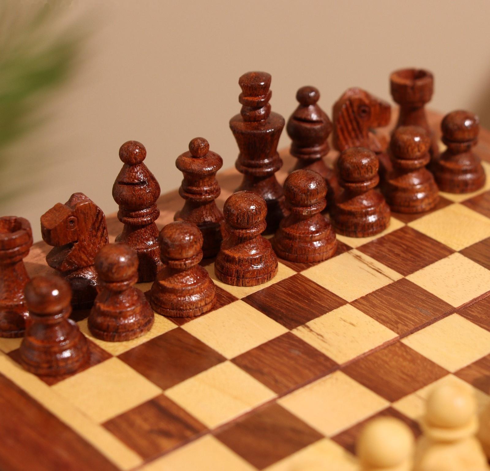 Игра настольная 2в1 (шахматы + бэкгэммон) 15,5х15,5х5 см, дерево шишам