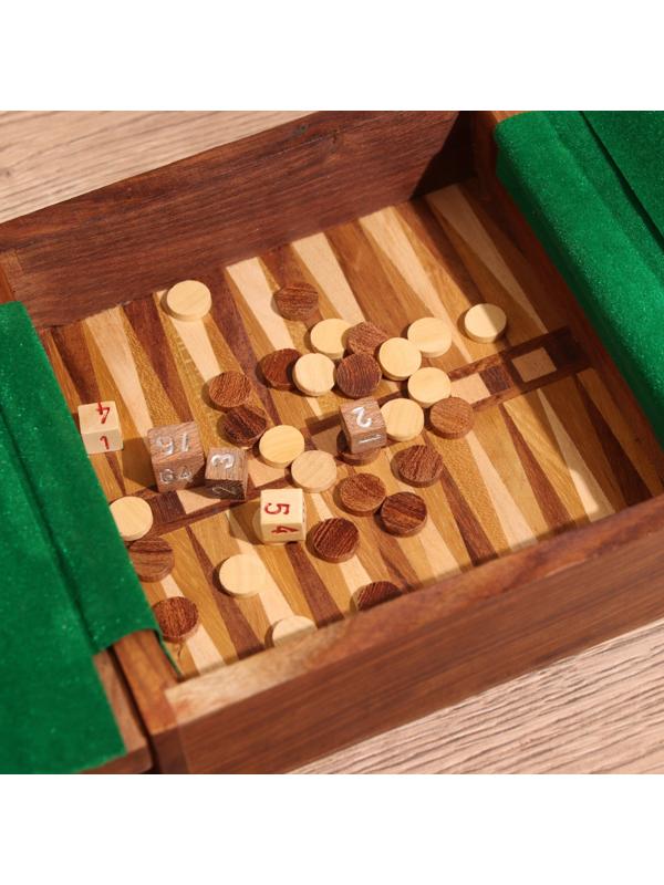 Игра настольная 2в1 (шахматы + бэкгэммон) 15,5х15,5х5 см, дерево шишам