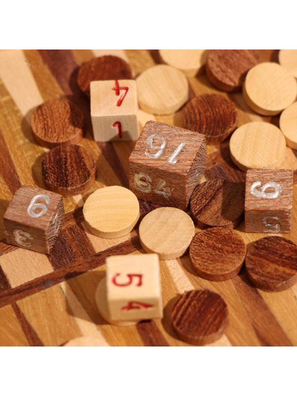 Игра настольная 2в1 (шахматы + бэкгэммон) 15,5х15,5х5 см, дерево шишам