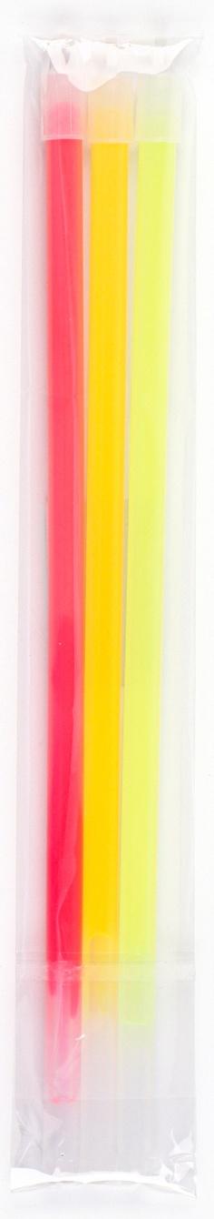 Неоновые светящиеся палочки, набор 3 шт., зеленый, желтый, красный, 30 см