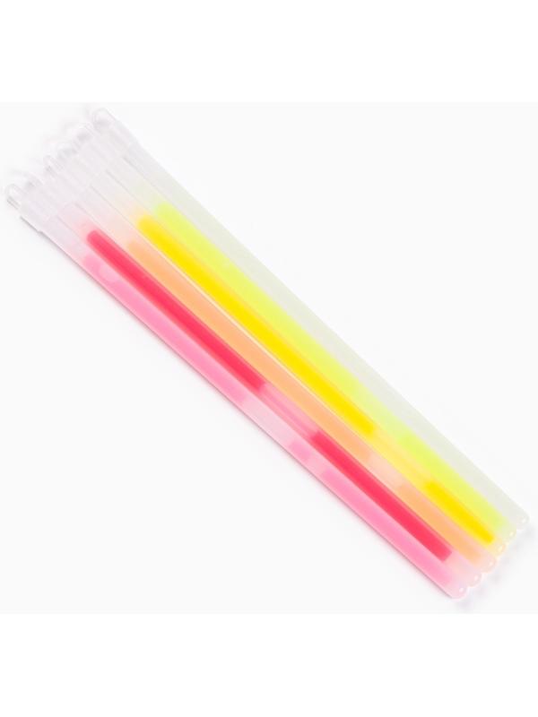 Неоновые светящиеся палочки, набор 6 шт., 30 см