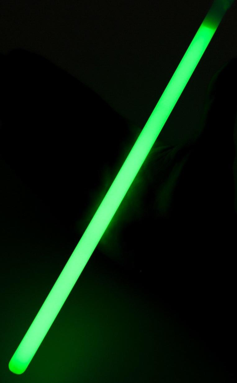 Неоновые светящиеся палочки, набор 3 шт., зеленый, 30 см