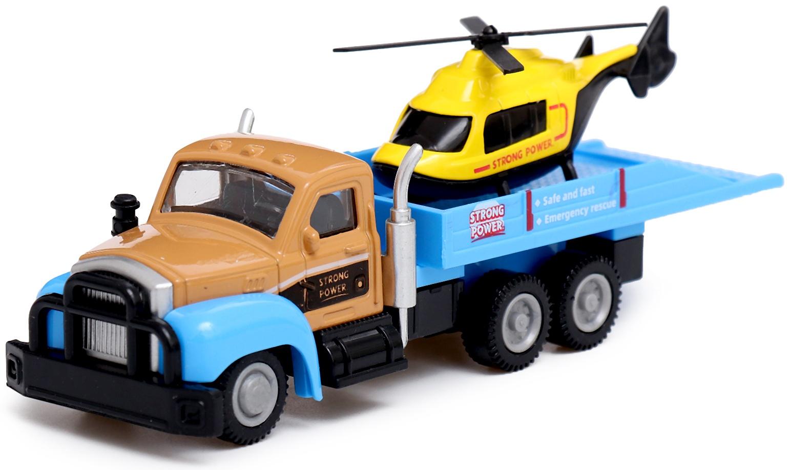 Грузовик металлический «Эвакуатор», с машинкой, цвет МИКС