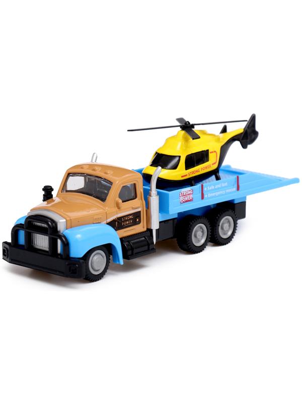 Грузовик металлический «Эвакуатор», с машинкой, цвет МИКС