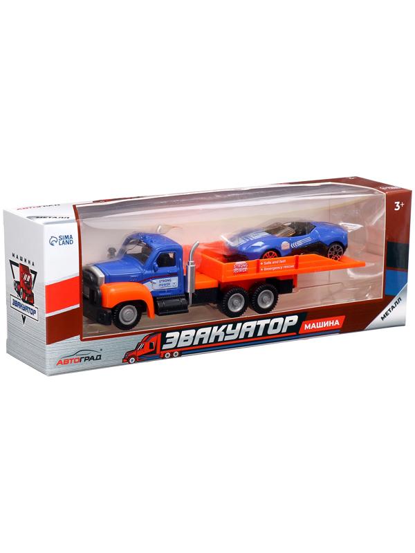 Грузовик металлический «Эвакуатор», с машинкой, цвет МИКС