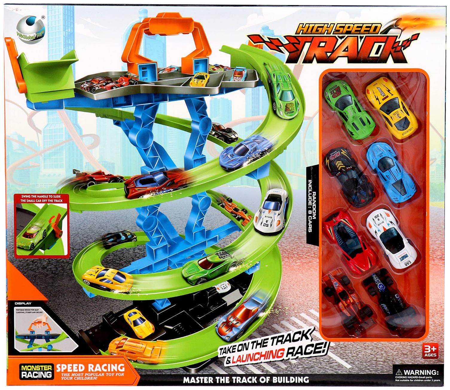 Автотрек «Виражи», в комплекте 8 машинок