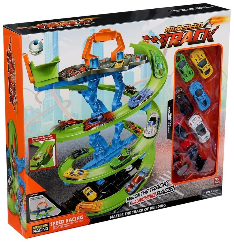 Автотрек «Виражи», в комплекте 8 машинок