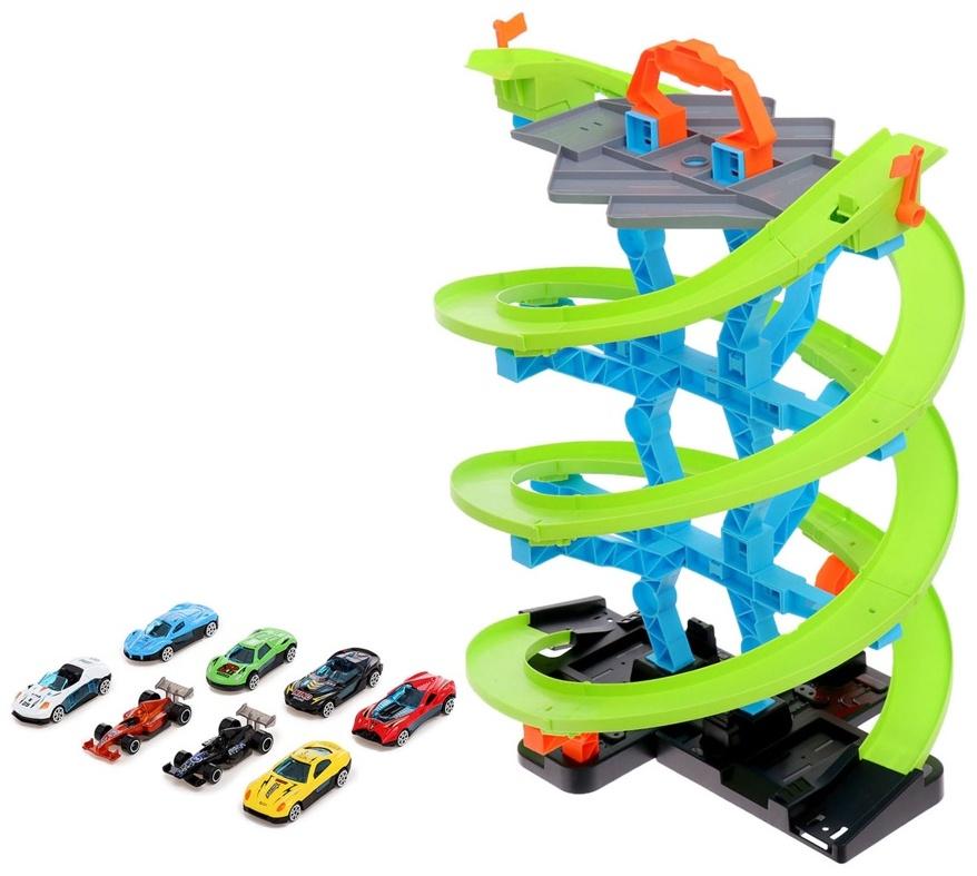 Автотрек «Виражи», в комплекте 8 машинок