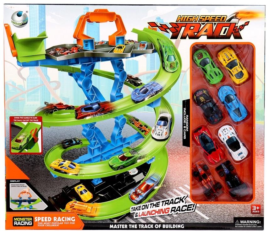 Автотрек «Виражи», в комплекте 8 машинок