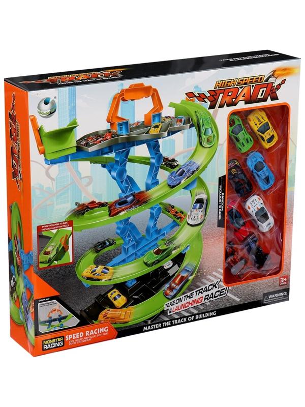 Автотрек «Виражи», в комплекте 8 машинок