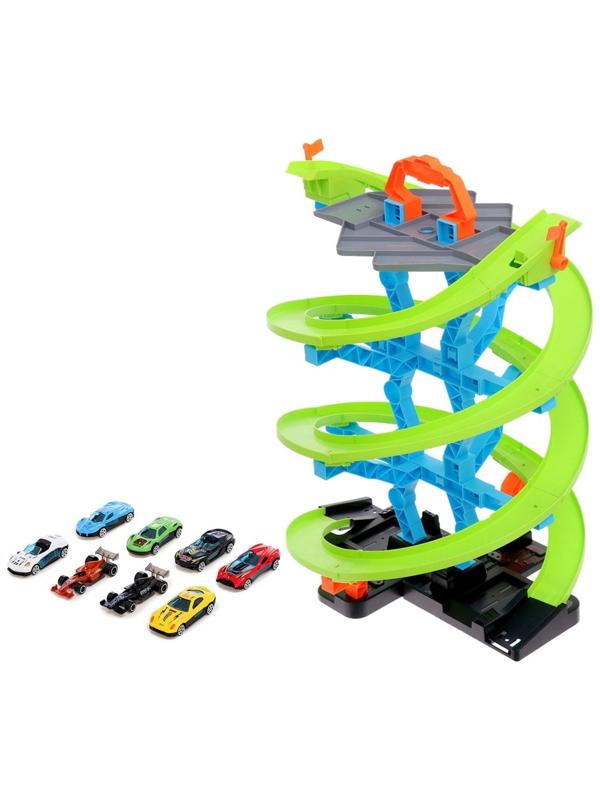 Автотрек «Виражи», в комплекте 8 машинок