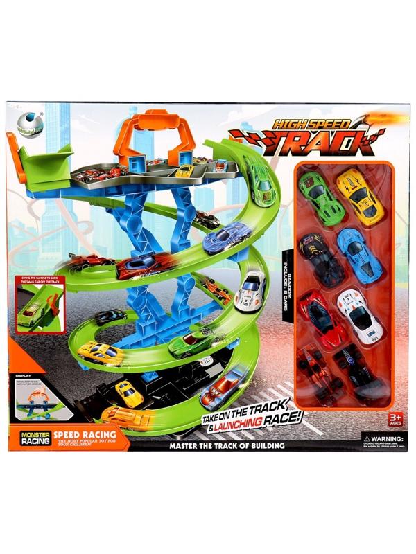 Автотрек «Виражи», в комплекте 8 машинок