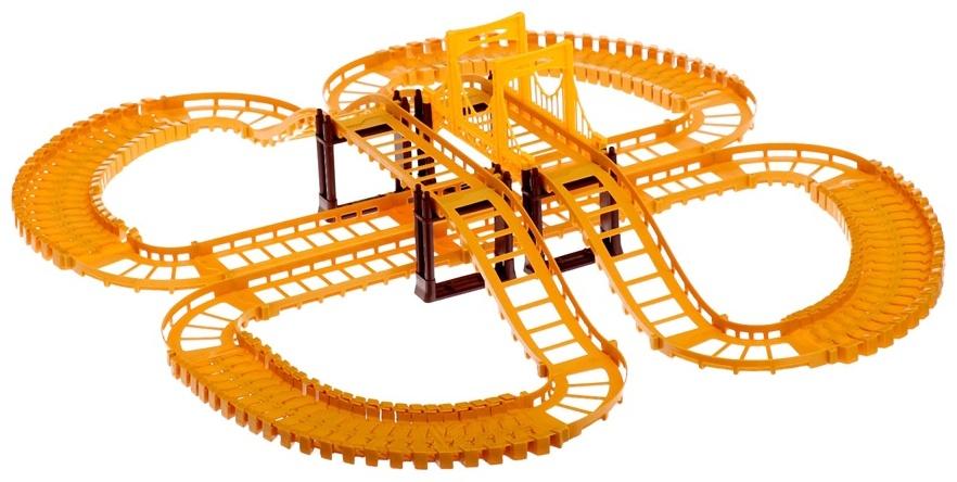 Автотрек «Стройка», с машинкой, краном и фигурками, работает от батареек