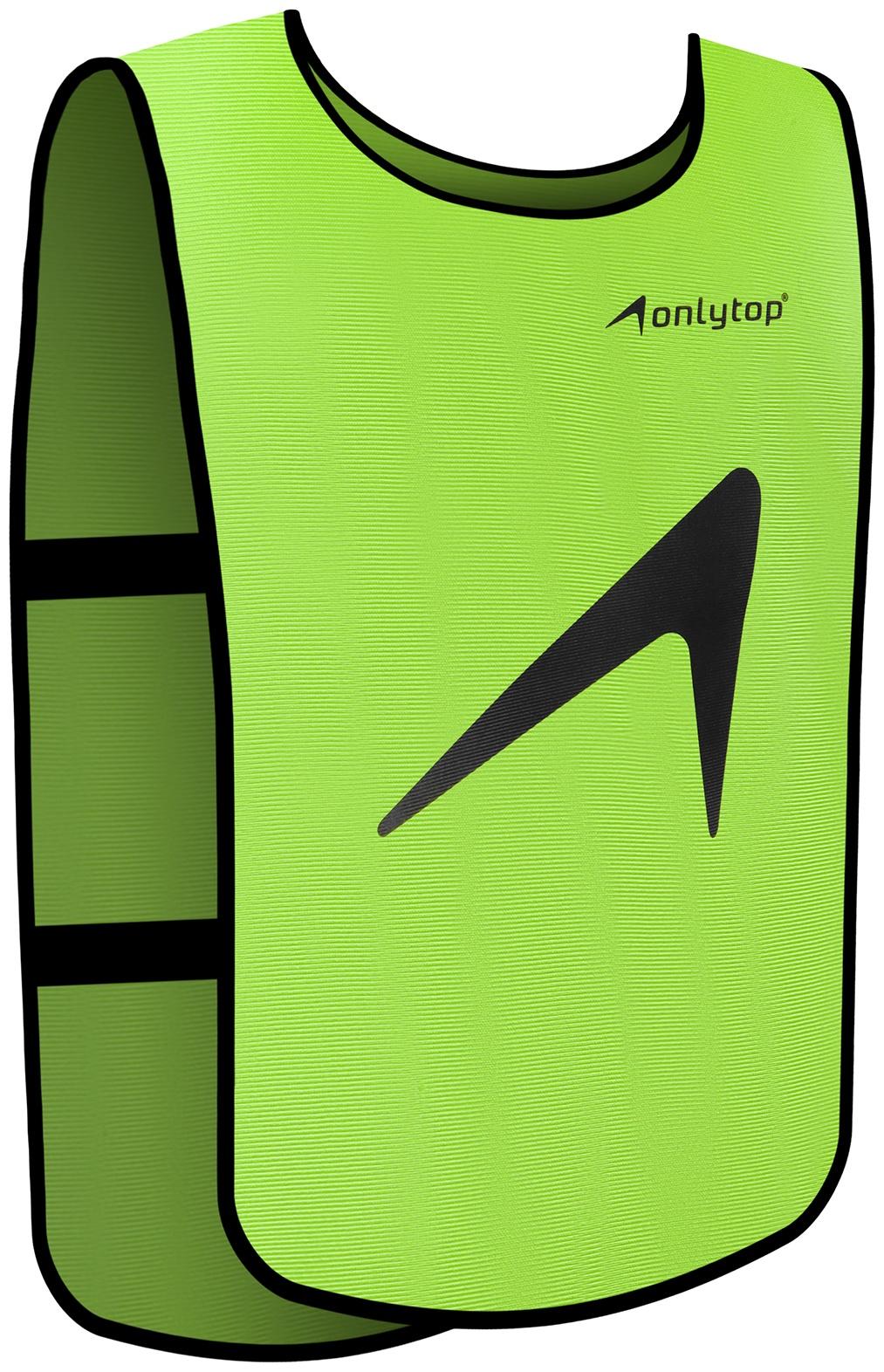 Манишка футбольная на резинке ONLYTOP, р. 50-56, цвет зелёный