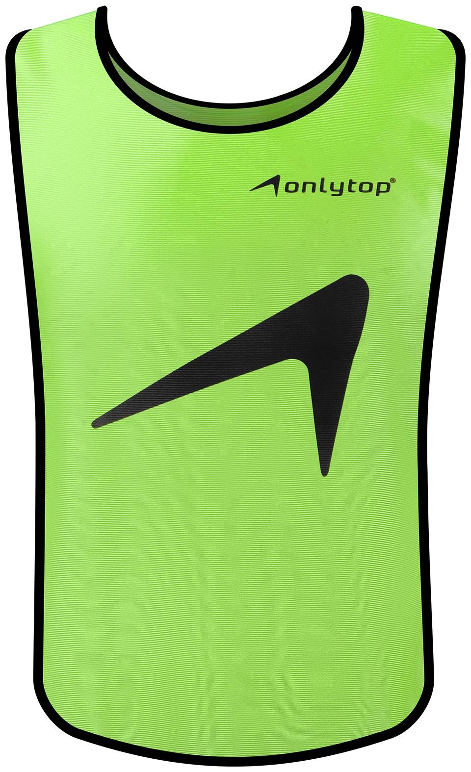 Манишка футбольная на резинке ONLYTOP, р. 50-56, цвет зелёный