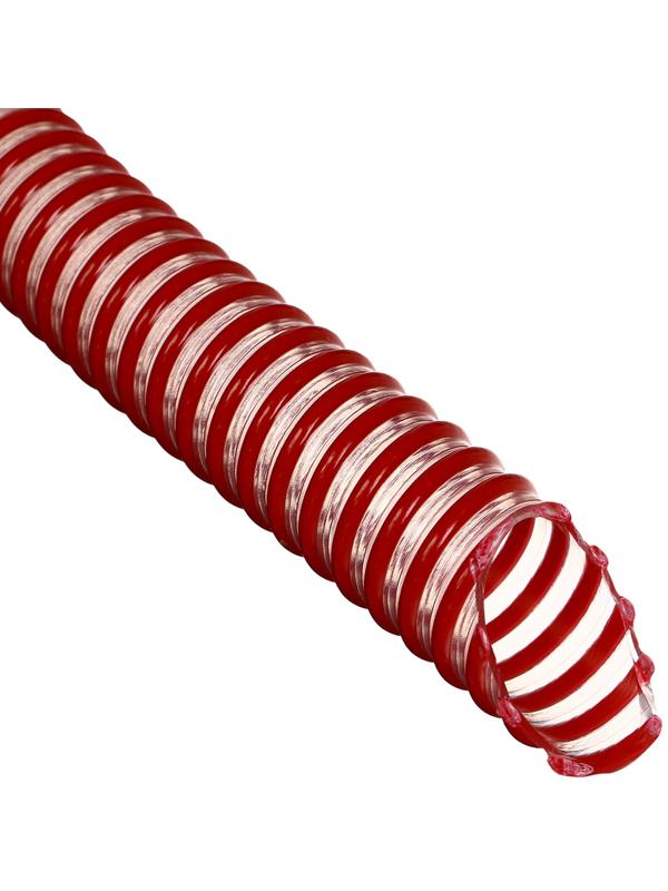 Шланг напорно-всасывающий, ПВХ, со спиралью, 25 мм, 25 м, армированный