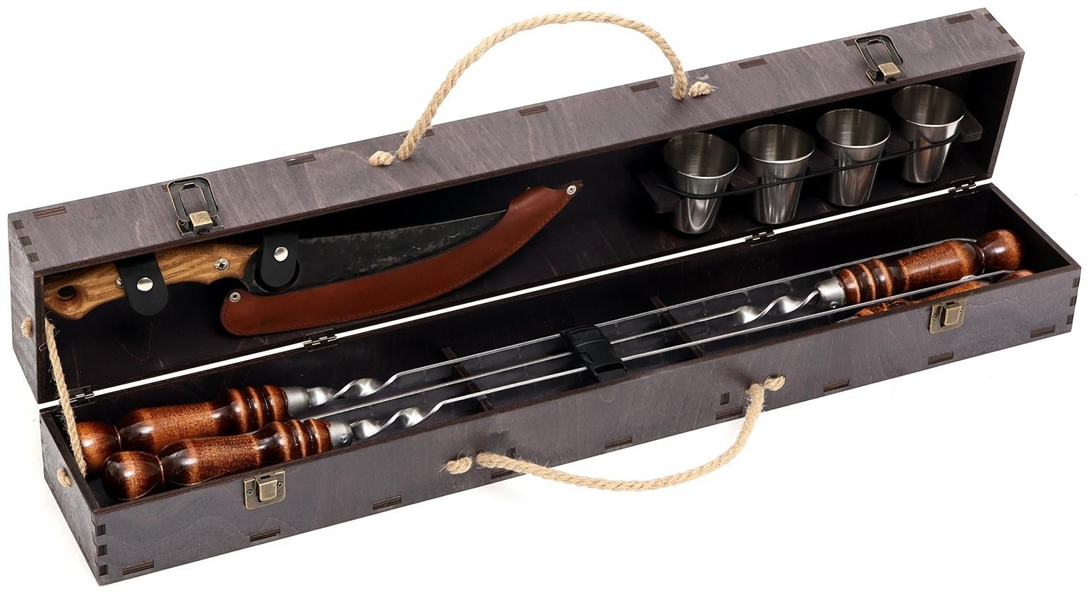 Набор с шампурами подарочный «Орёл», в кейсе