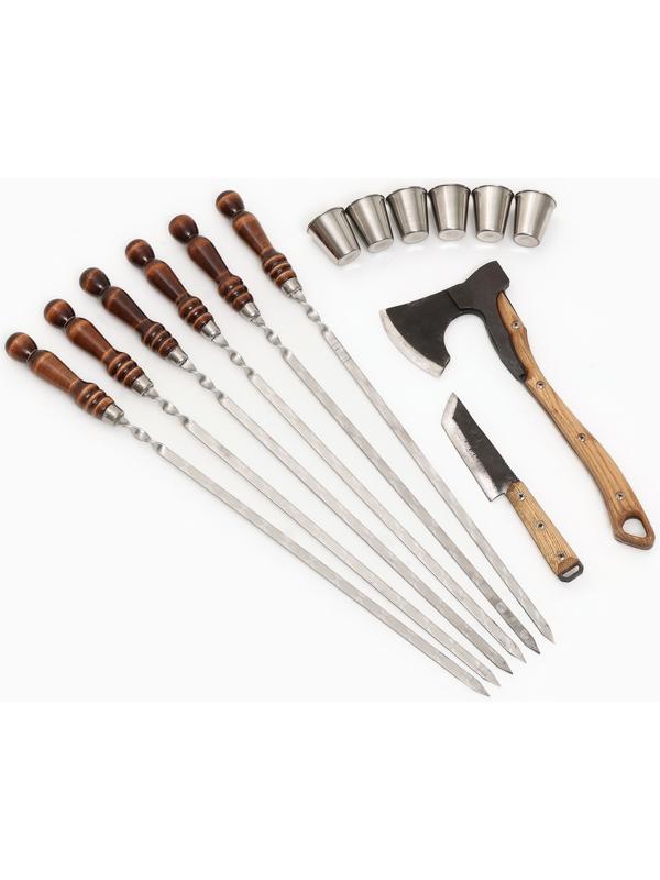 Набор с шампурами подарочный «Орёл», с топором, в кейсе