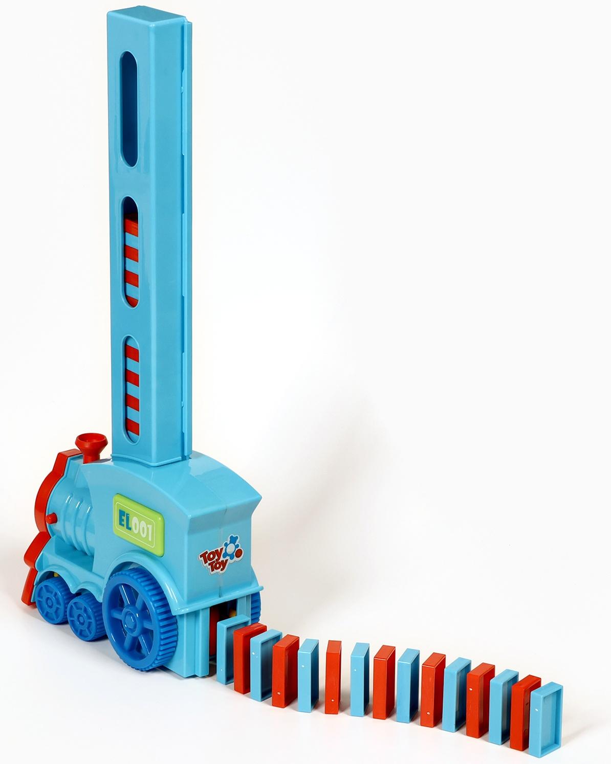 Паровоз игрушечный, с домино, на батарейках