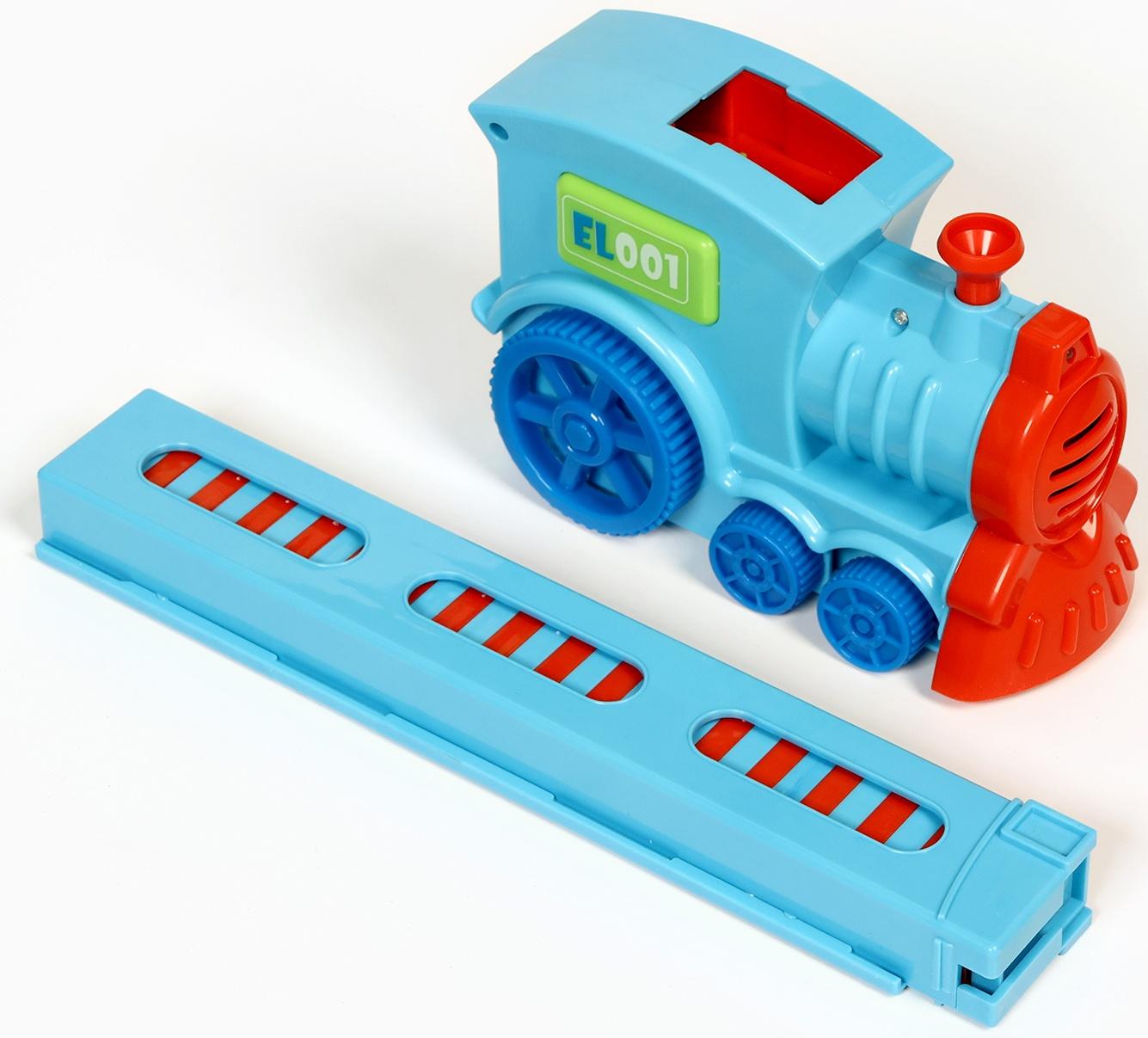 Паровоз игрушечный, с домино, на батарейках
