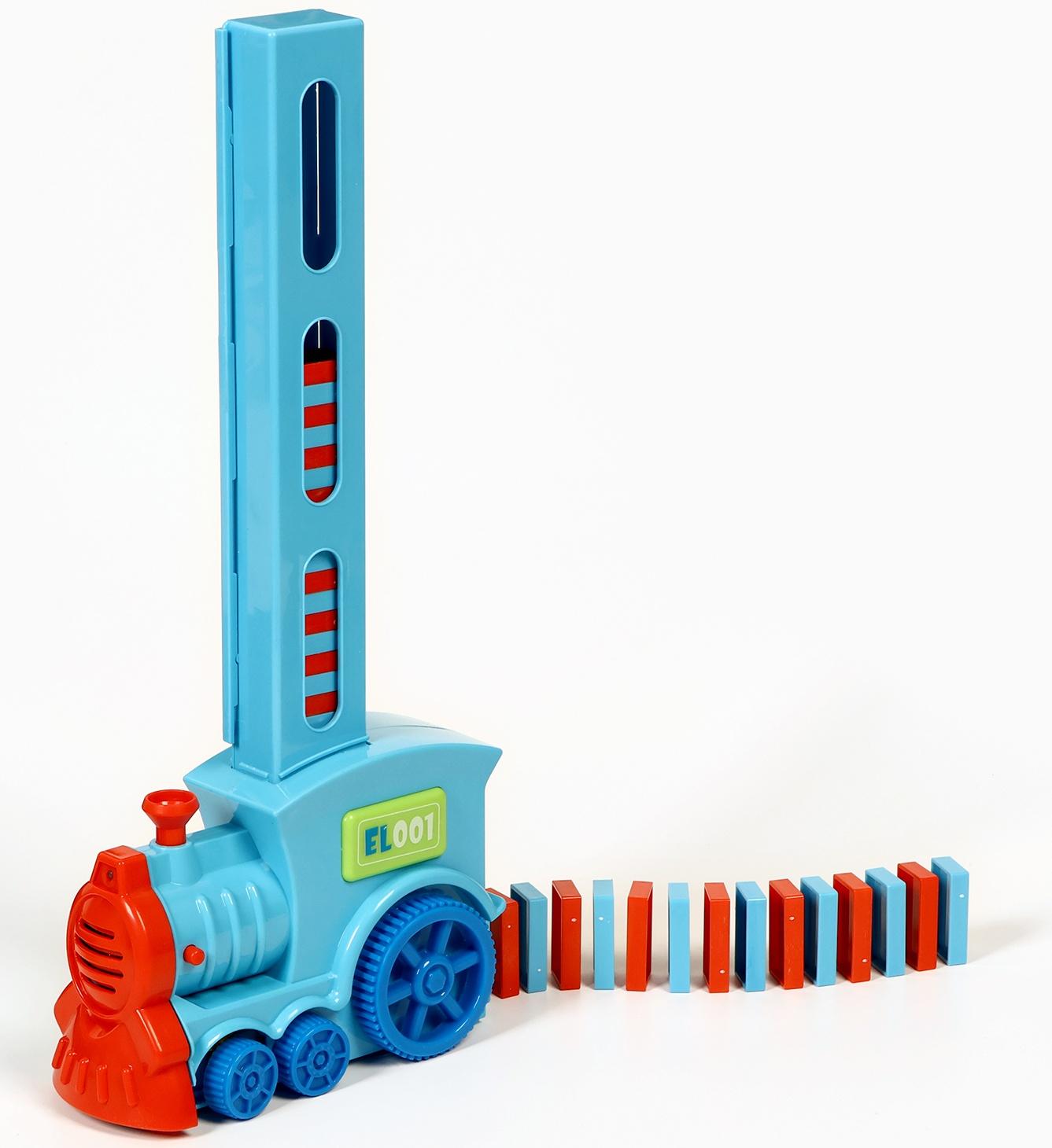 Паровоз игрушечный, с домино, на батарейках