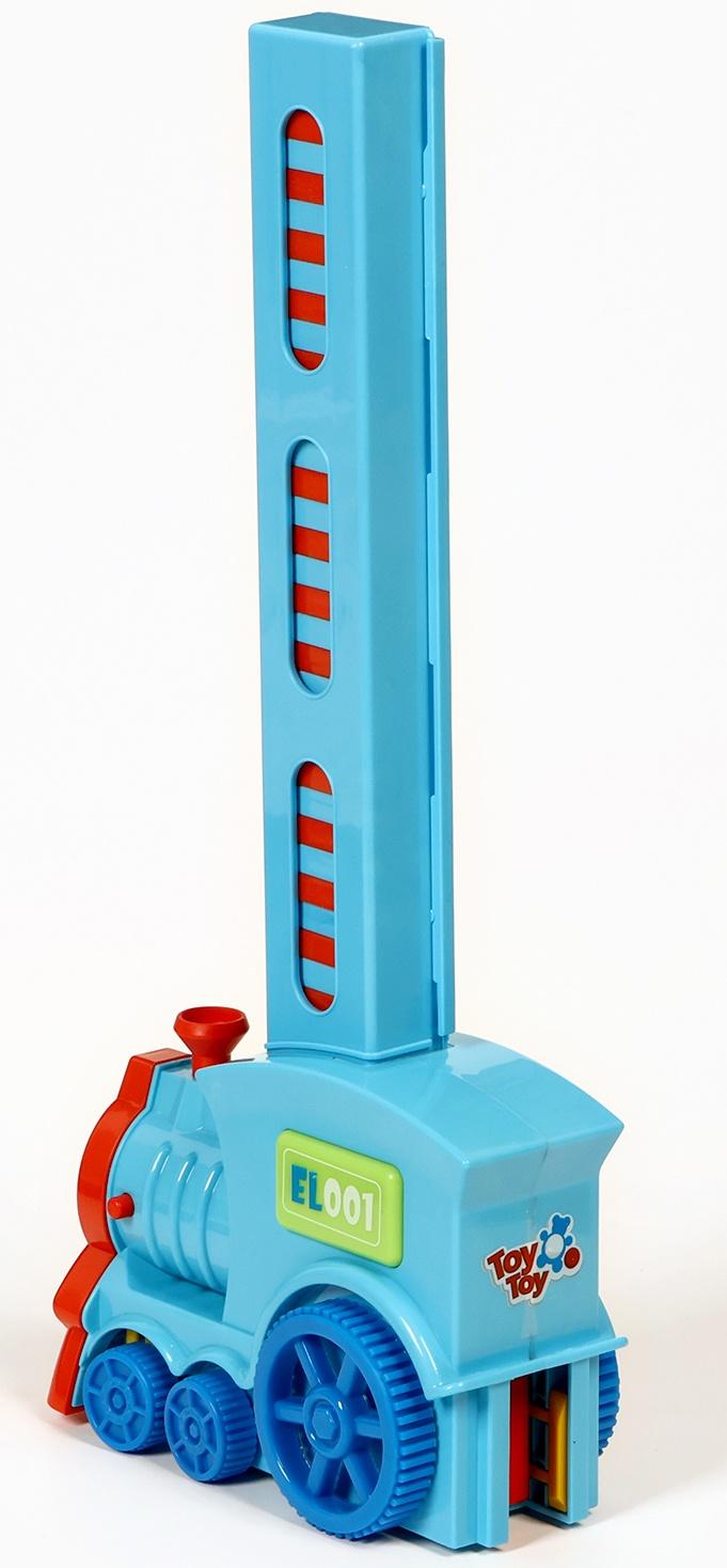 Паровоз игрушечный, с домино, на батарейках